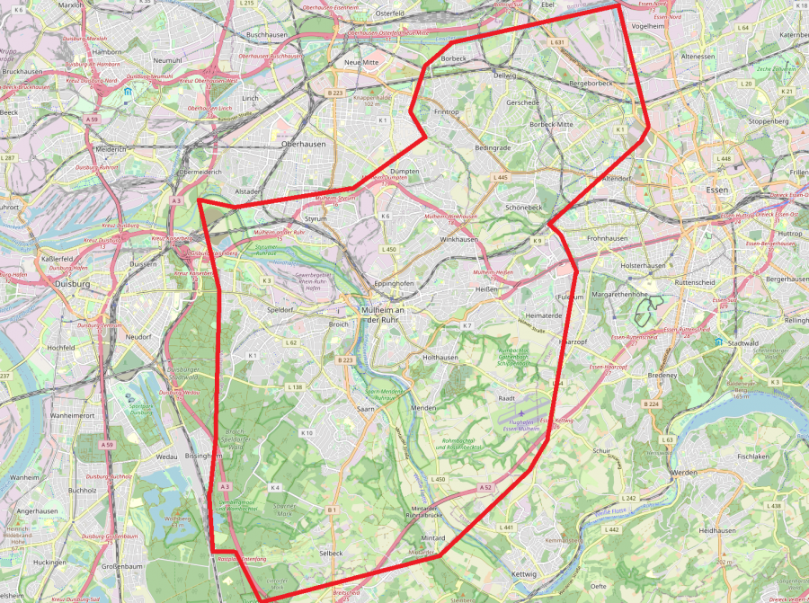 Wahlkreiskarte nach OpenStreetMap